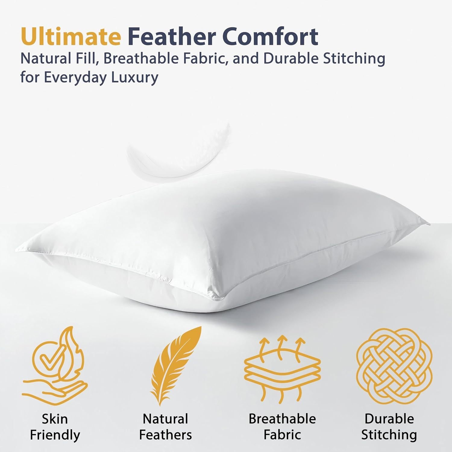 Hotel Quality Duck Feather & Down Pillows Ex