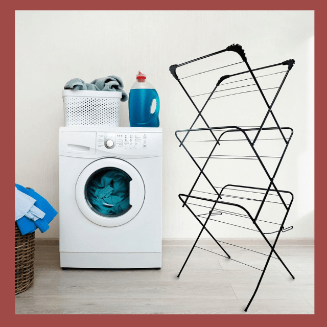 3 Tier Foldable Airer Clothes Drying Laundry Rack with Corner Hanger Slots Portable Indoor & Outdoor Airer, 15m Wash Line Rails Non Slip Feet,5.5cm Folded Space Saving Design, Grey