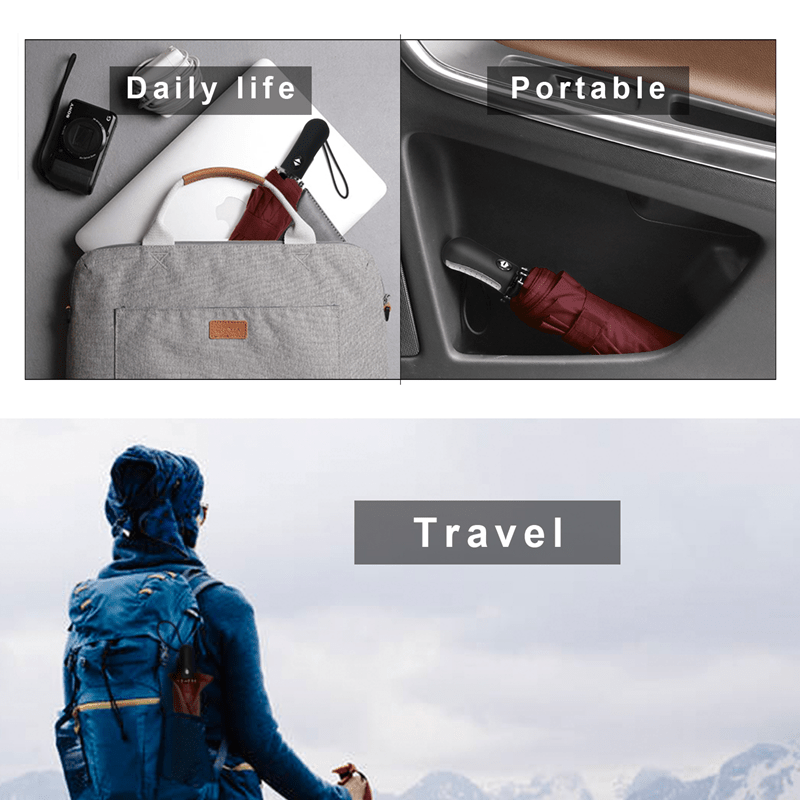 Windproof Automatic Oversized Folding Umbrella – 10-Rib Strong Frame, Sun Protection, Professional Unisex Business & Golf Umbrella