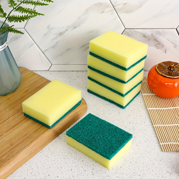 9/19/29/39/49pcs Kitchen Sponges, Multifunctional, Super Absorbent, Rust and Oil Remover, Double Grip Design, Suitable for Utensils, Cookware, and Furniture Cleaning