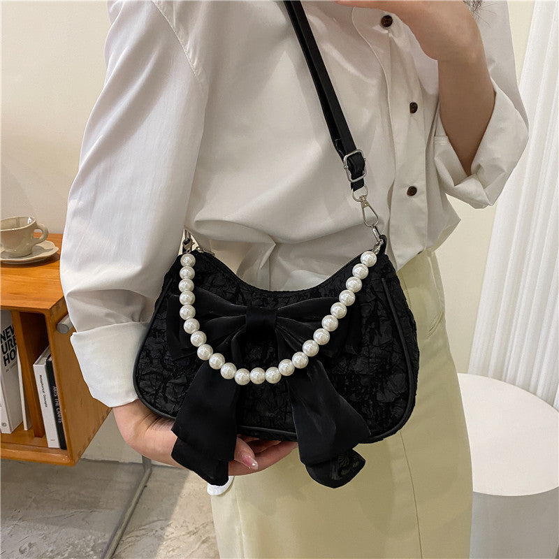 New Fashion Shoulder Bag Bow Pearl Tote