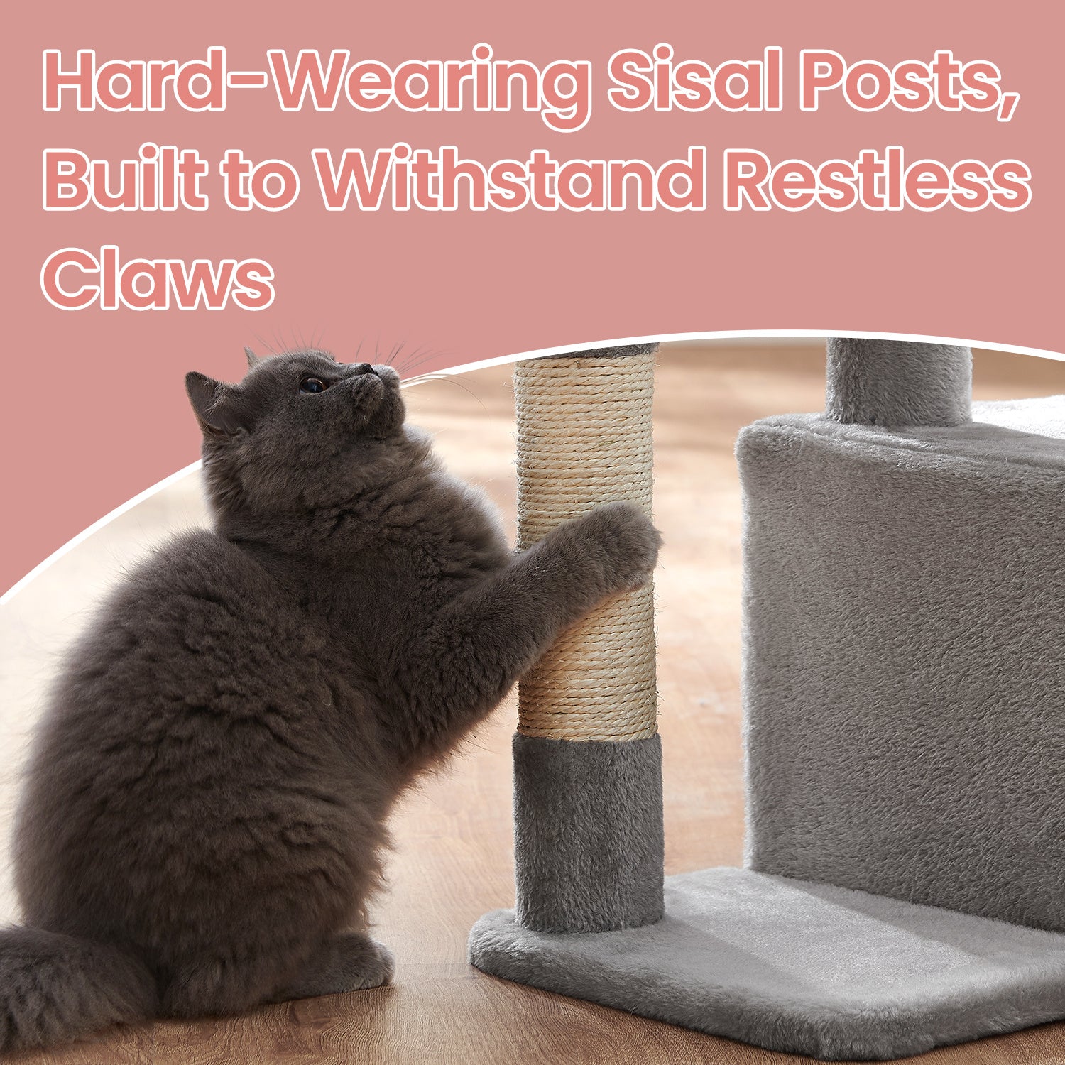 Cat Tree, Small Cat Tree, Scratching Post, with Cave and Platform