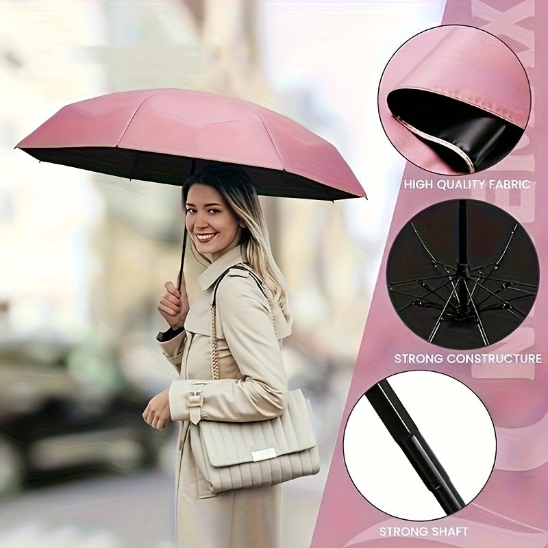 Thickened 5-Fold Mini Umbrella – Windproof, Ultra-Light, Compact Capsule Design, 6-Rib Manual Open with Rubber Handle, Stylish Portable Umbrella for Men, Women & Kids