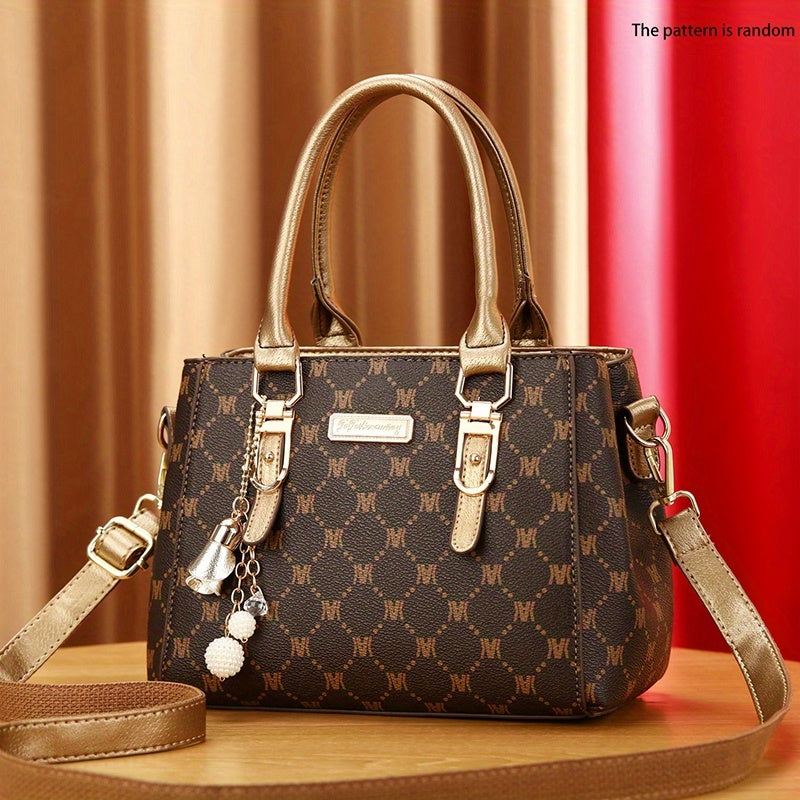 Women's Large Capacity Handbag - Elegant Minimalist Purse with Zipper Closure, Spacious Everyday & Formal Bag for Women, Available in //// - Versatile Travel & Commuting Tote, Synthetic Synthetic