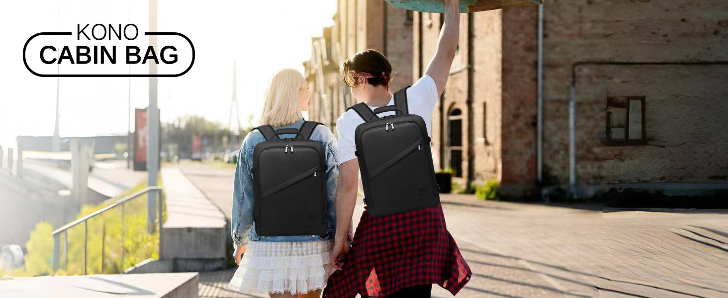 Kono Cabin Bag 40x20x25 for Ryanair Underseat Travel Carry-on Backpack Cabin Size 20L