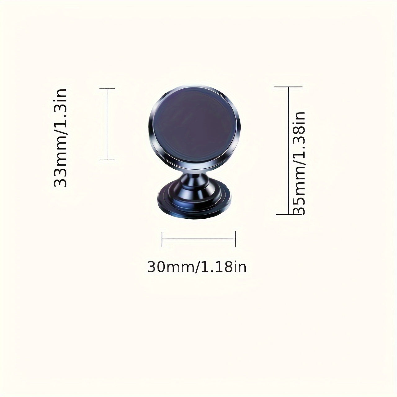 360° Rotatable Magnetic Car Phone Mount - Universal Dashboard Cell Phone Holder, Aluminum Alloy, Secure & Easy Installation