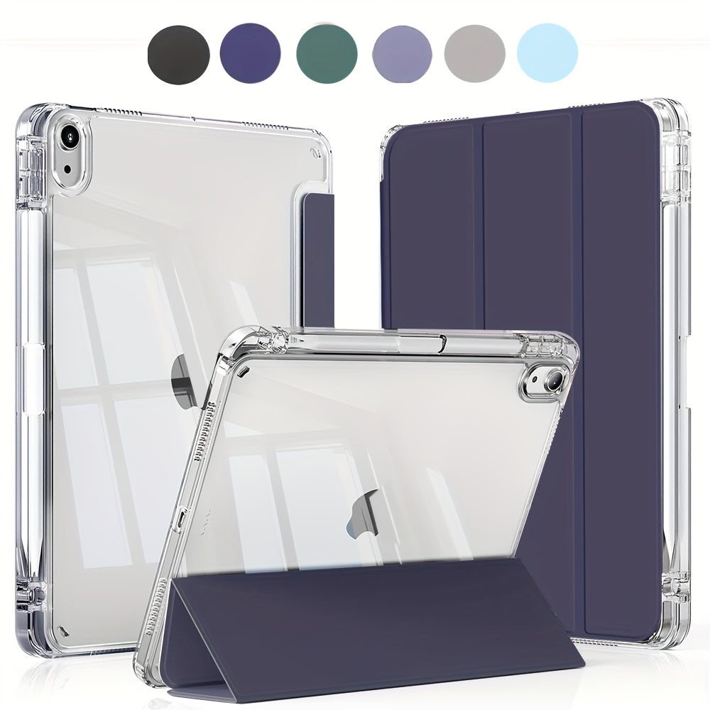 for iPad (A16) 27.94cm 2025 Smart Case with Pencil Holder - Auto Sleep/Wake, Lightweight Acrylic Hybrid Shell, Non-Slip, Scratch , with Inner Pocket and Stylish Design for Latest for iPad Models, Durable for iPad