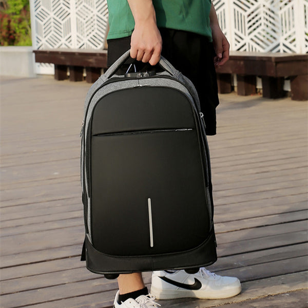 Junior High School Student Trolley Bag Large Capacity Large Wheel Trolley Case Backpack