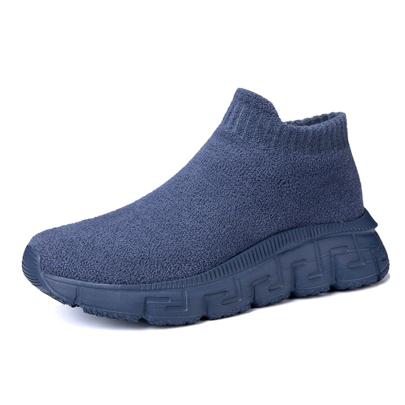 Technology Flying Woven Surface Winter Fashionable Breathable Comfortable Slip-on Casual Shoes