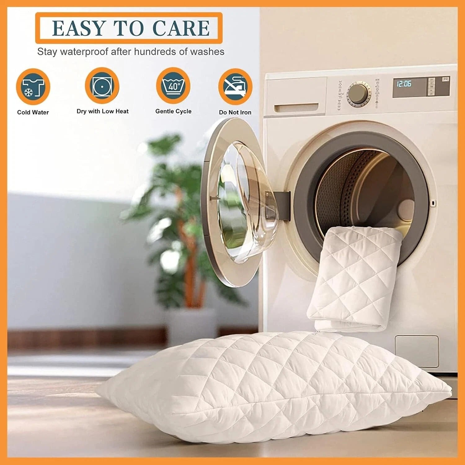 Quilted filled pillow &Extra soft Extra Fill