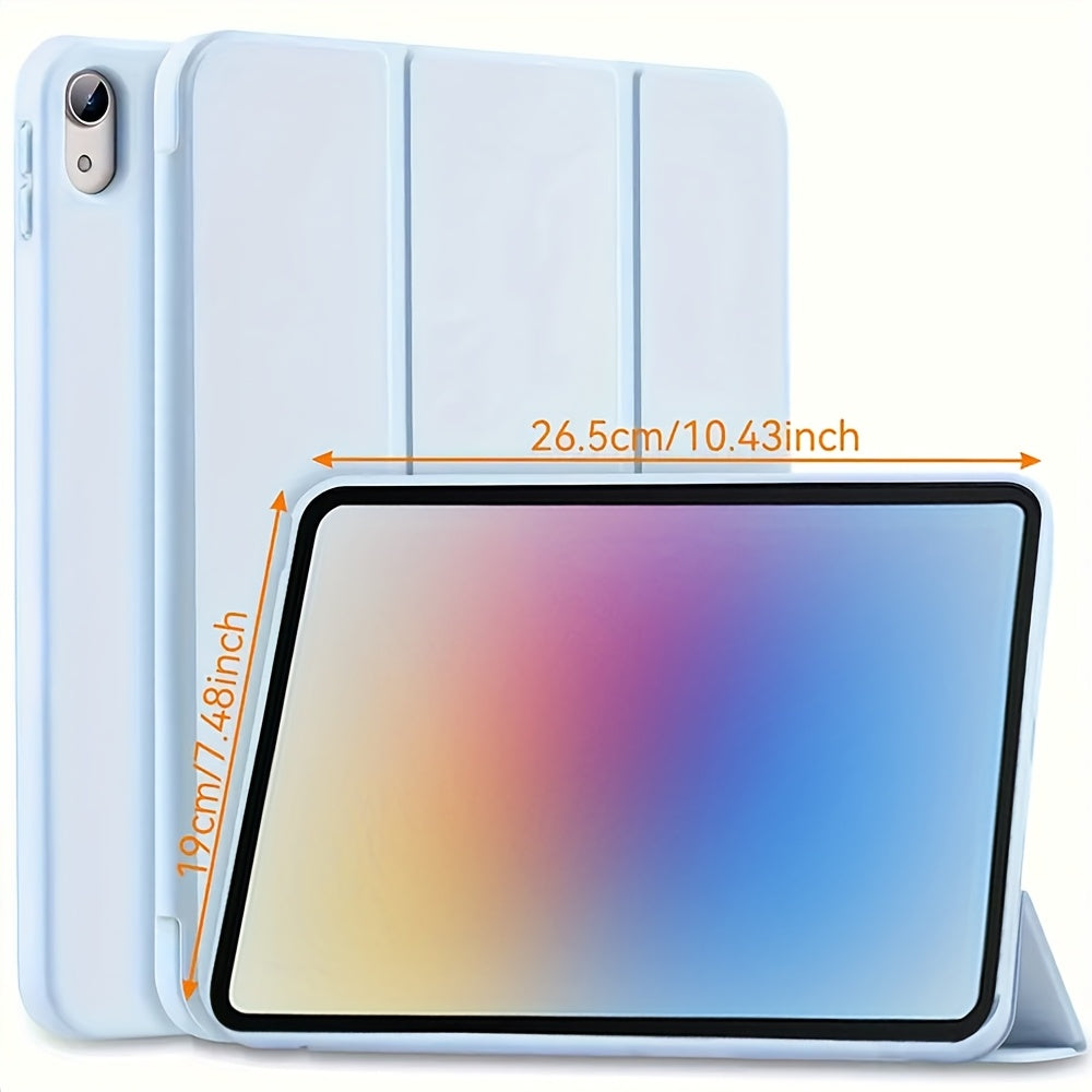 for iPad (A16) 2025 & 10th Generation Case with Smart Cover - Auto Sleep/Wake, Non-Slip Protective Cover, Lightweight Foldable Case with Inner Pocket & Adjustable Stand Suitable for iPad 27.69cm/10.7-inch (2022)