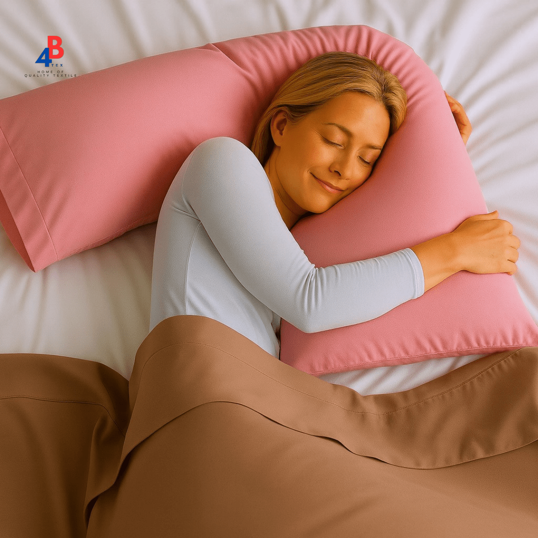 4B V-Shape Pillow - V-Shaped Support Pillow with Pillowcase – Soft & Durable Cushion for Neck, Back, Maternity & Post-Surgery Comfort