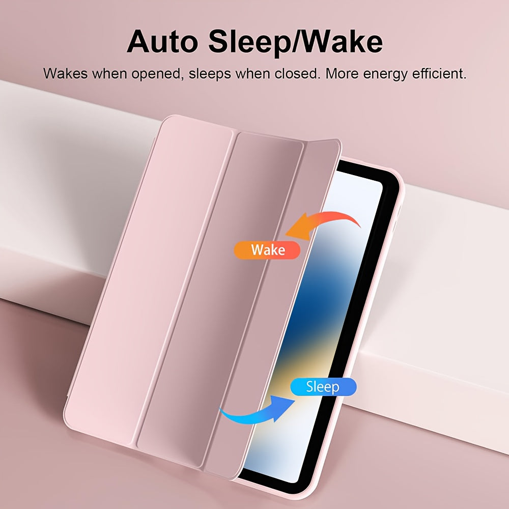 Case for Samsung Galaxy Tab A9 Plus 11-Inch 2023 (SM-X210 SM-X215), for Tab A9/A8/A7 Lite/S7/S8/S9/S10 FE, Soft Smooth Back Protective Cover, Lightweight, Scratch-Resistant, Anti-Slip, Foldable Stand, Auto Sleep/Wake Function