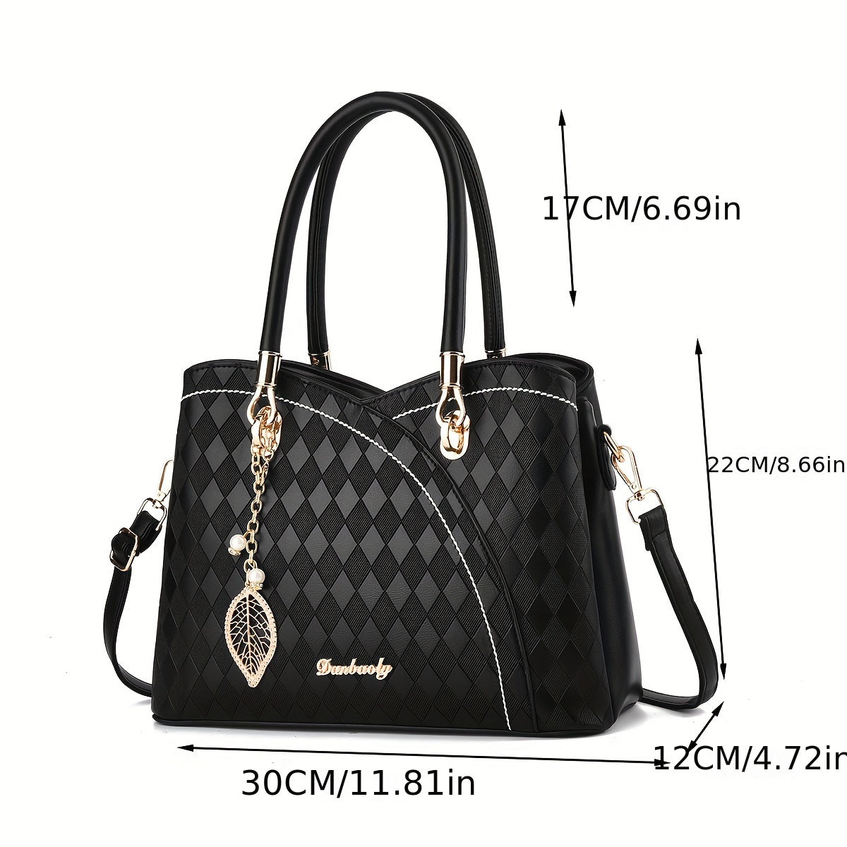 Elegant Women’s Two-Tone PU Handbag – Large-Capacity Fashion Satchel with Shoulder Strap