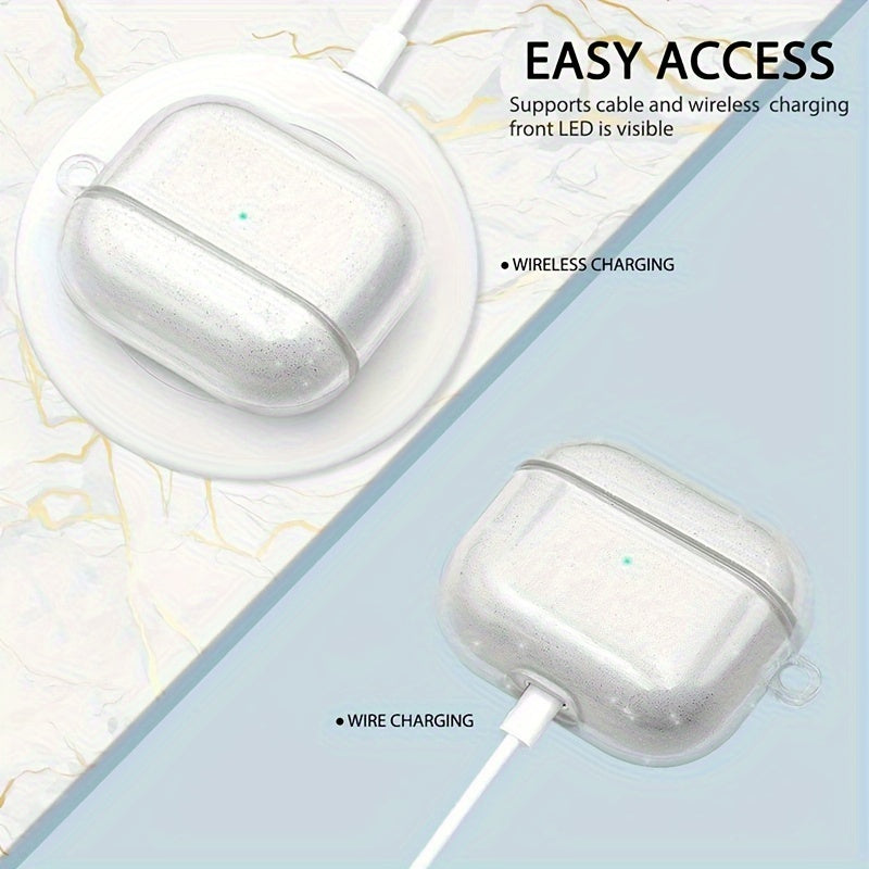 Standable Shiny Transparent Case – Protective Cover for AirPods 3 & AirPods Pro 2