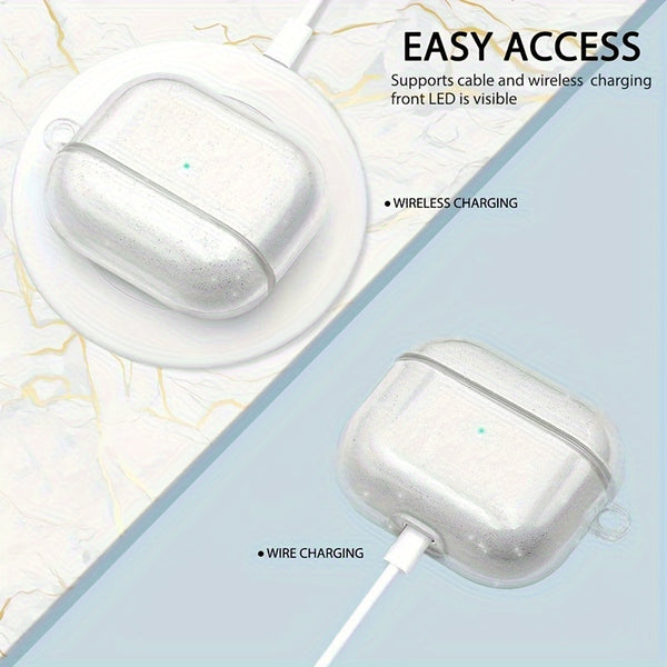 Standable Shiny Transparent Case – Protective Cover for AirPods 3 & AirPods Pro 2