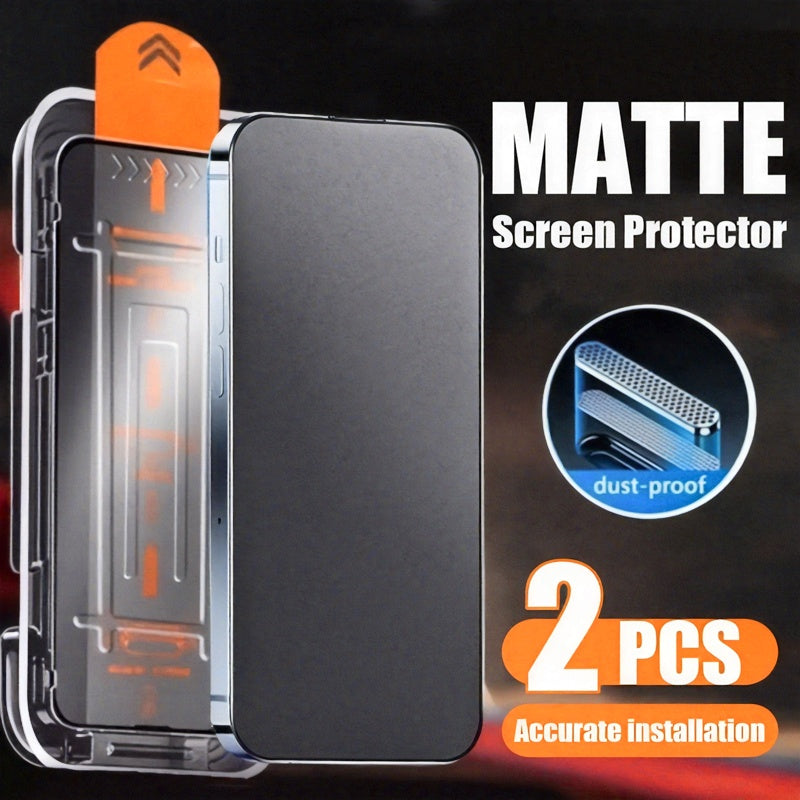 2-Pack Dalotou Tempered Glass Screen Protector for iPhone Series - Matte Finish, Dust-Proof, Easy Installation, Scratch Resistant, Fingerprint Deterrent, Full Coverage Display Guard