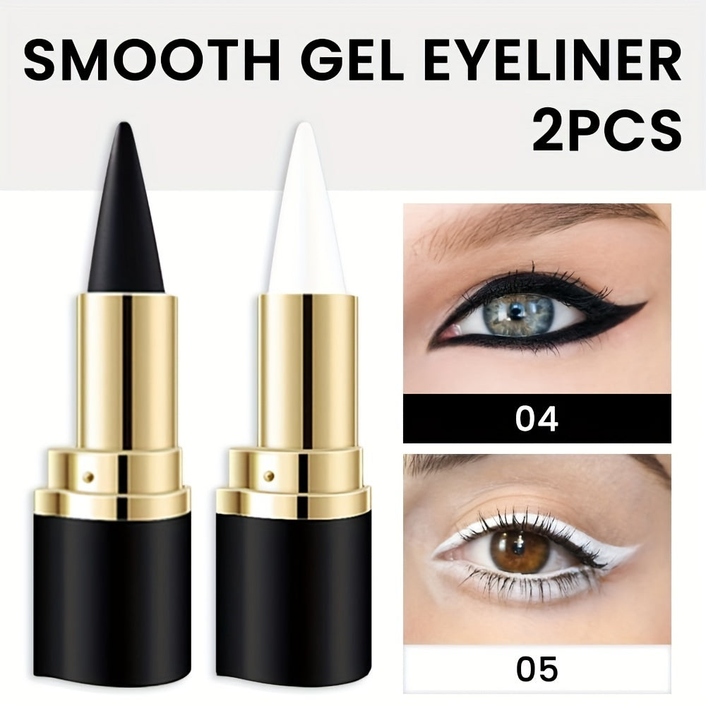 Easy-Glide Matte Black/2-Pack Eyeliner & Eyeshadow/Stunning Cat Eye & Smoky Looks/Perfect for Halloween & Everyday Glam/Halloween Makeup