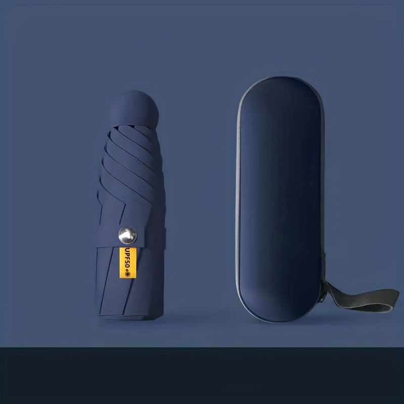 Six-Rib Capsule Pocket Umbrella – Compact, Portable, Lightweight Mini Umbrella for Men, Women & Kids, Windproof and Easy to Carry