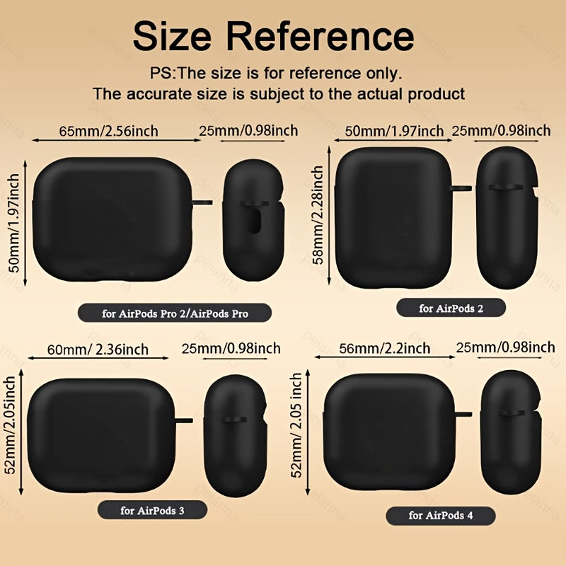 Solid Color Soft Protective Case – Compatible with AirPods 2/Pro 2/Pro 3/4th Gen