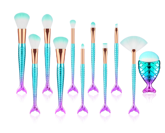 INTVN Makeup Brush Set: 11pcs Brushes for Professional Foundation, Concealer, and Cosmetics