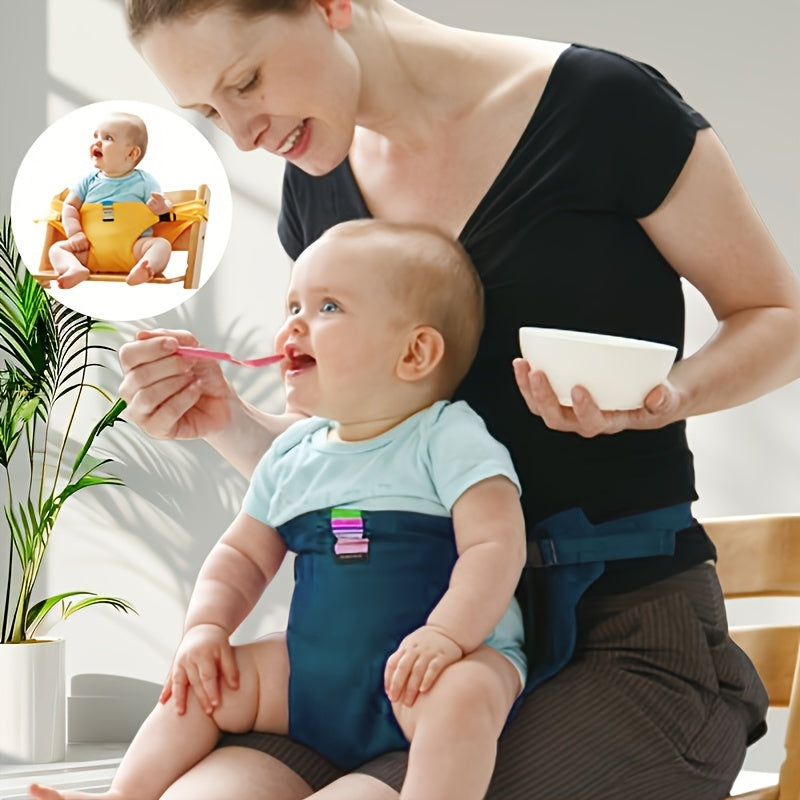 1Pack Children's Dining Safety Belt for High Chairs, Foldable and Adjustable Buckle Design, Protective Gear for Babies Aged 0-3 Years During Travel, Outings, and Family Meals