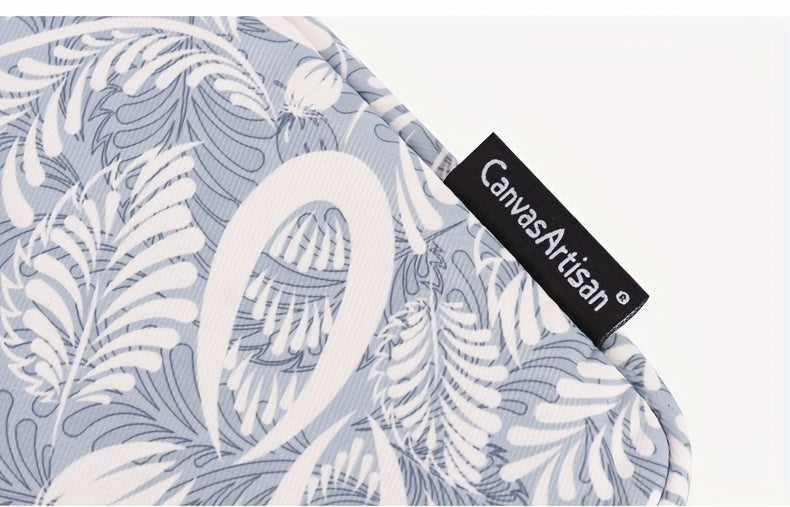 Canvas Artisan Shockproof Laptop Case Bag with Floral Print - Compatible with for lenovo MacBook Matebook, Durable Zipper Closure, Polyester Lining, Lightweight Design for Daily Commute & Outdoor Use, Laptop Bag, Portable Tec