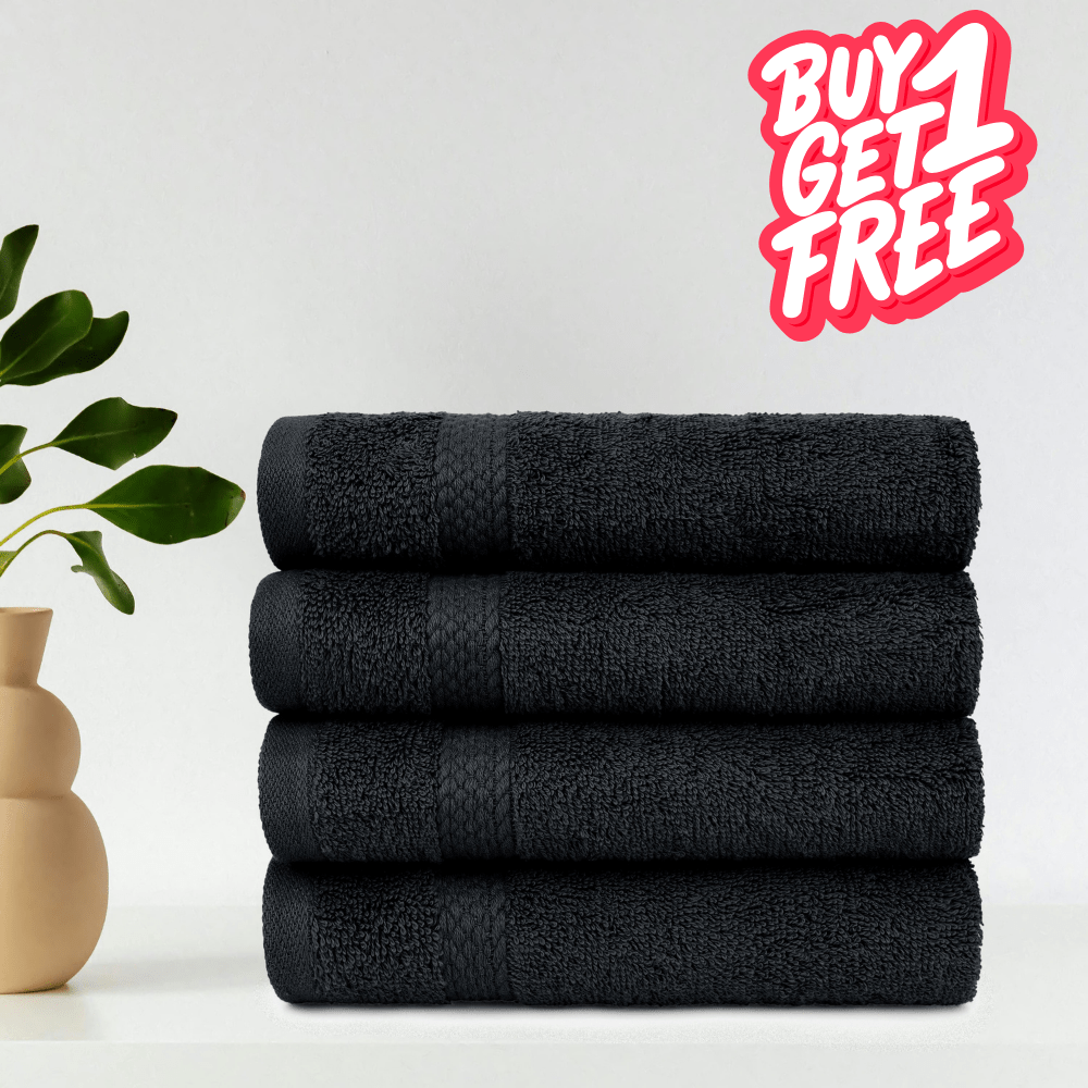 Buy 4x Get 4x Free Hand Towels 100% Pure Cotton, Highly Absorbent 500 Gsm Extra Soft Towels