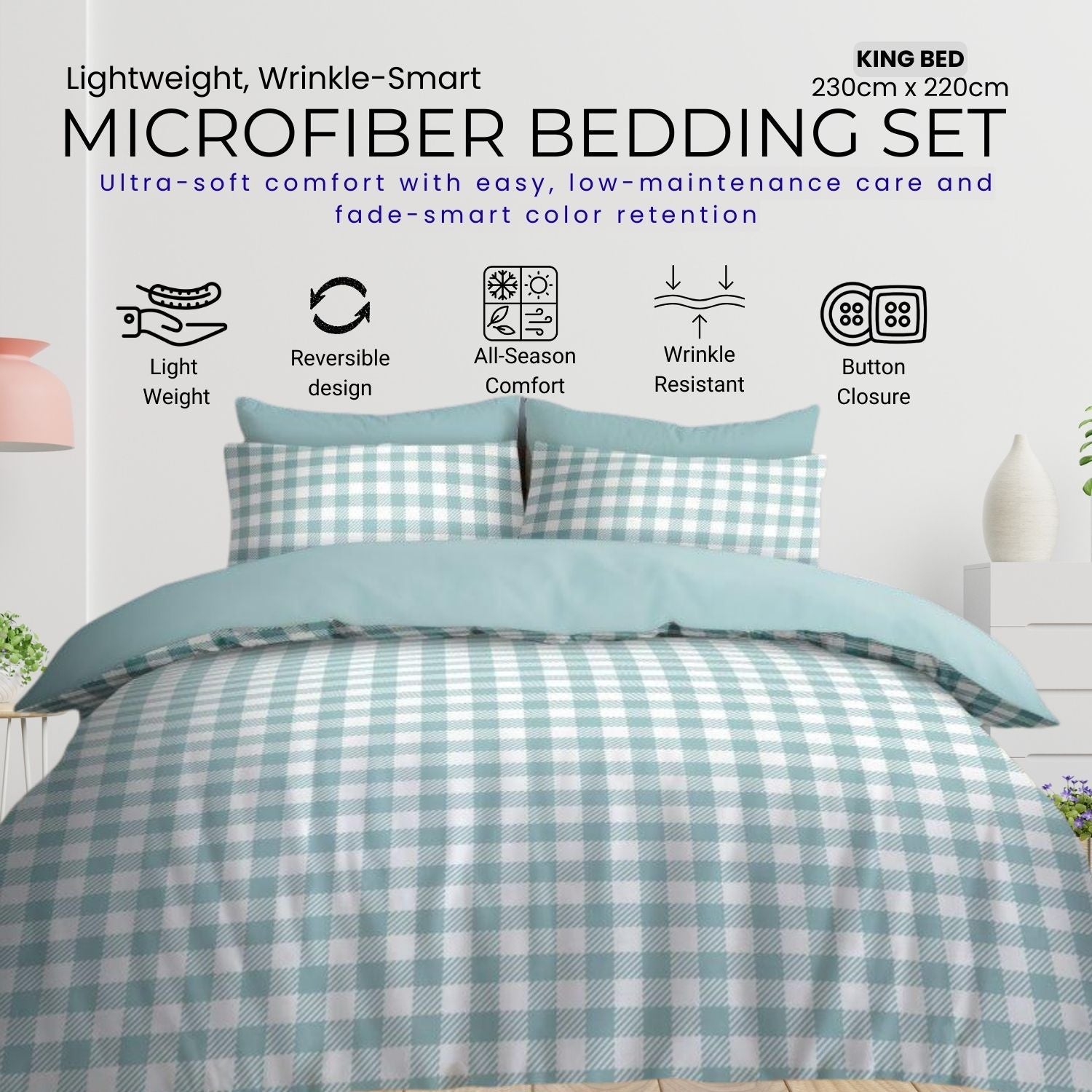 Easy-Care, Wrinkle-Resistant Quilt Cover Set Perfec