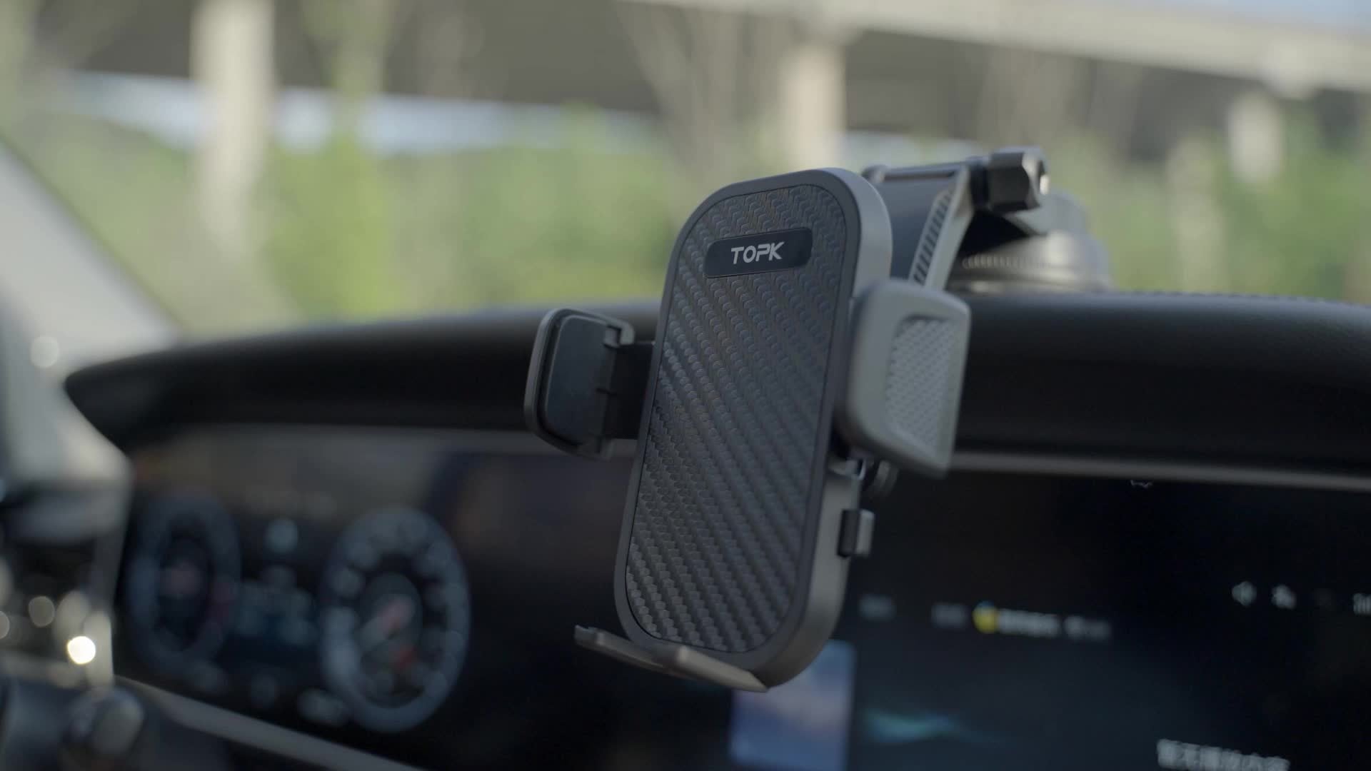 TOPK Car Dashboard Phone Holder, Enhanced Adjustable Mount for Cell Phones, Compatible with All Models, Can Be Positioned Horizontally Or Vertically