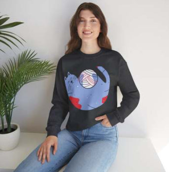 Round Neck Loose Autumn And Winter European And American Printed Sweatshirt