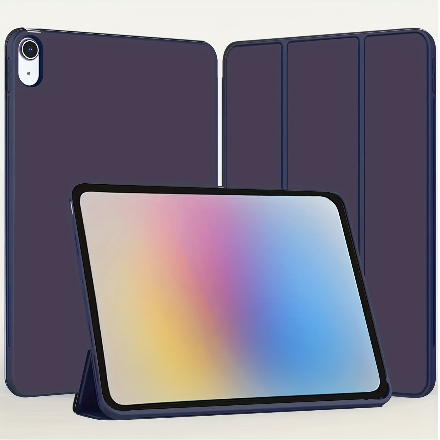 Case for iPad (A16) 11th generation 27.94cm 2025 new compatible iPad 10th generation shell 2022 10.9-inch three fold stand intelligent protective cover soft TPU back shell automatic wake-up/sleep, Tablet Stand Case, Smart Wak