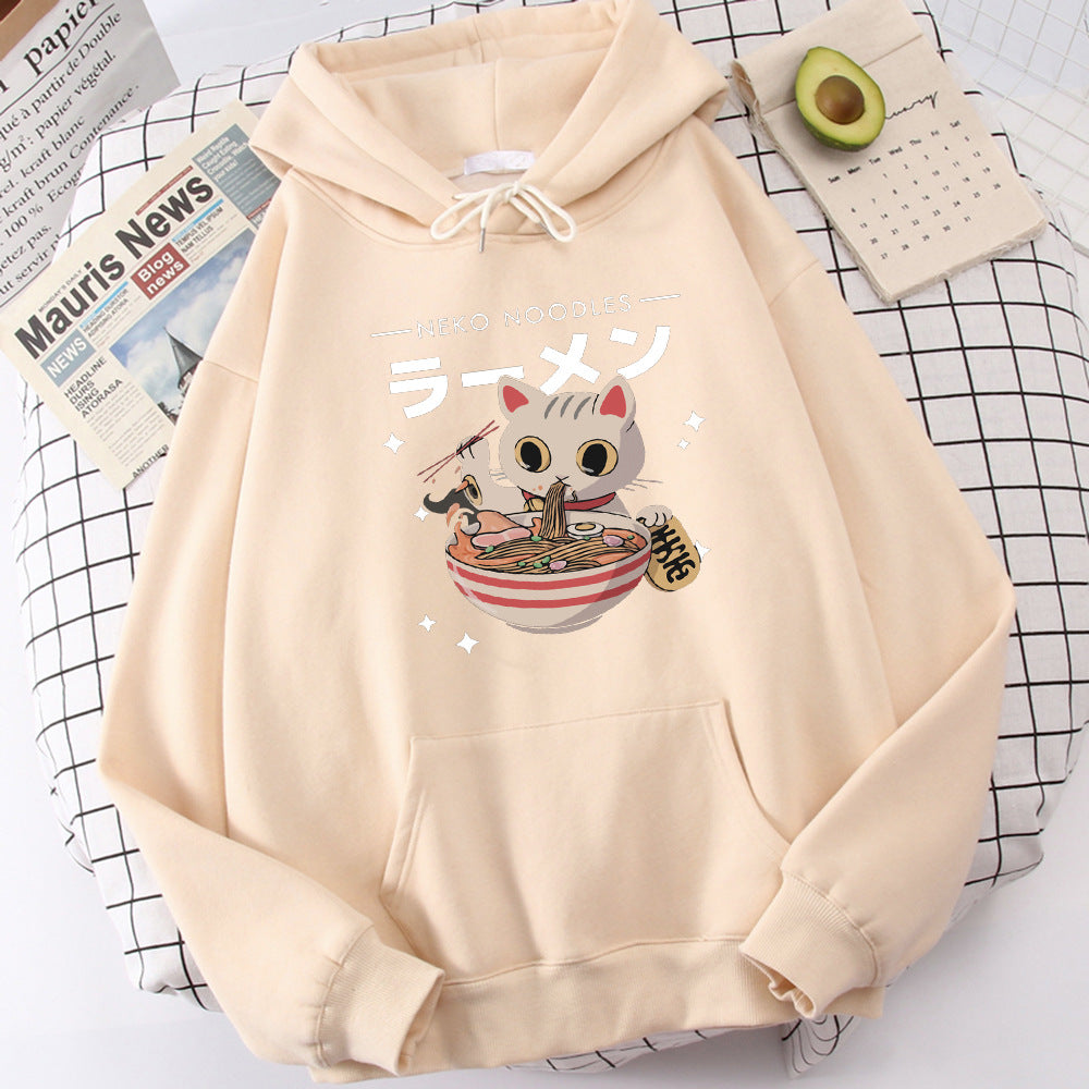 Fashion Cat Print Women's Pullover