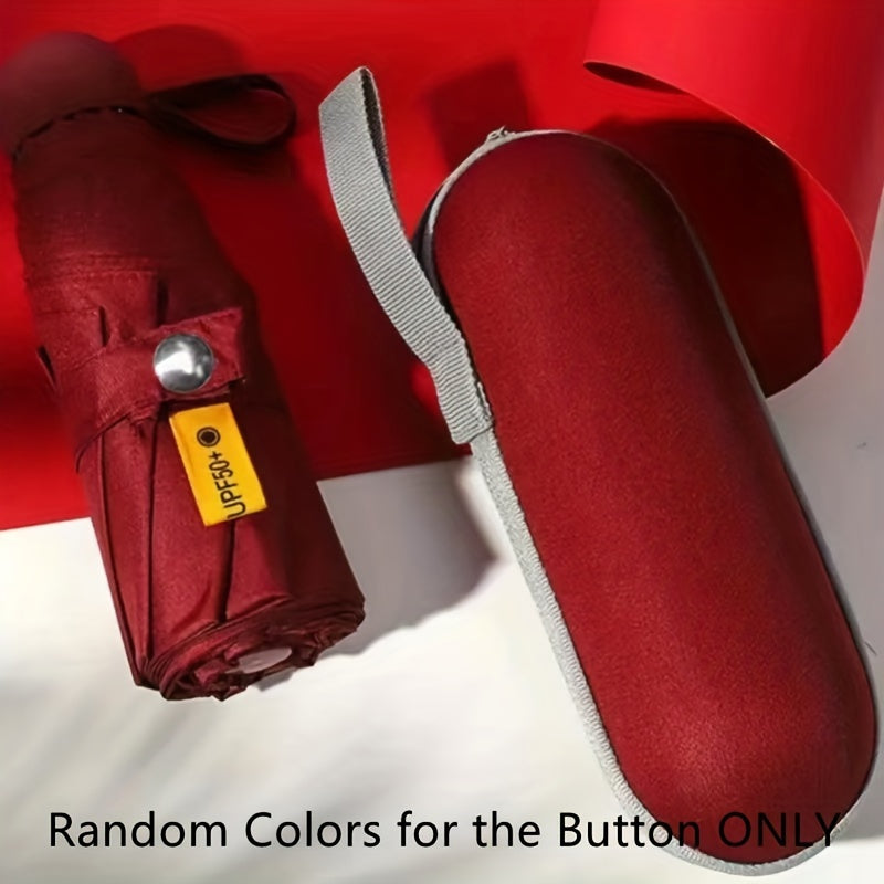 Six-Rib Capsule Pocket Umbrella – Compact, Portable, Lightweight Mini Umbrella for Men, Women & Kids, Windproof and Easy to Carry