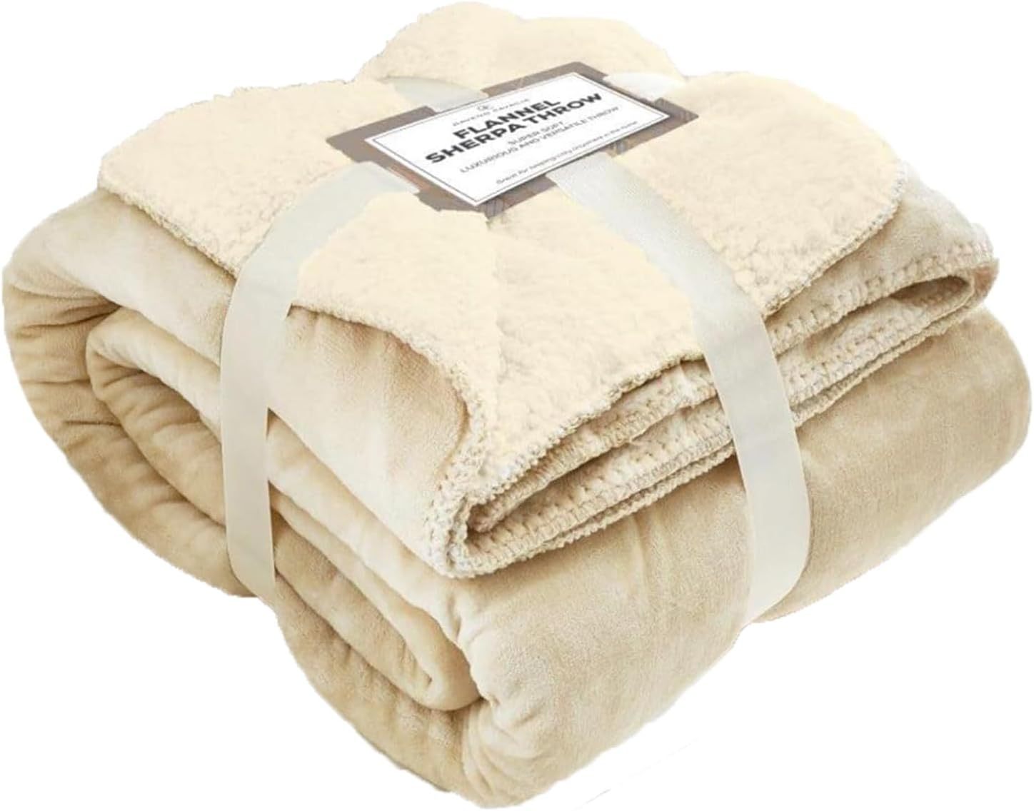 4B Sherpa Throw Blanket - Premium Ultra Soft and Warm Cozy Layer for Sofa, Bed and Couch, Fluffy Reversible Plush Design, Lightweight Decorative Throw for Comfort and Style in Multiple Colours.